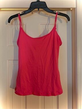 Y2K Barbiecore Soft Women’s Hot Pink Spaghetti Strap Tank Top - Size Small